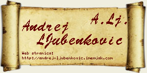 Andrej LJubenković vizit kartica